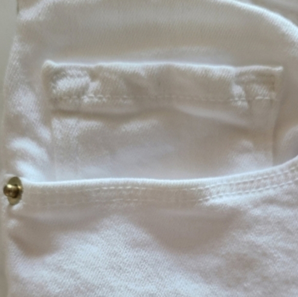 FRAME Le Skinny de Jeanne Raw Stagger Hem Jeans, Size 30, White, NWT - Picture 13 of 16